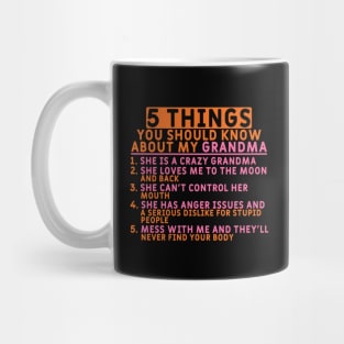 5 Things You Should Know - Gift for Granddaughter Mug